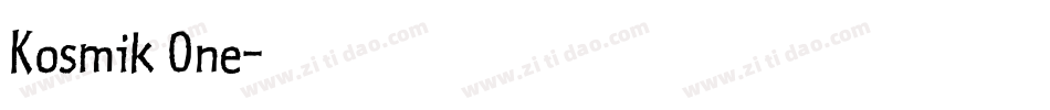 Kosmik One字体转换